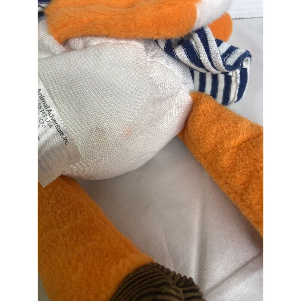 Animal Adventure Fox Sailor Striped Anchor Dress Stuffed Plush Toy Foxy